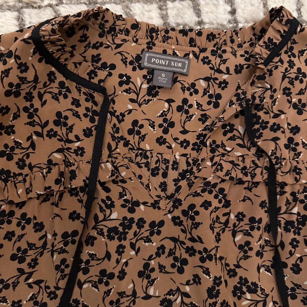 Point Sur J.Crew Silk Blouse - Picture 2 of 3